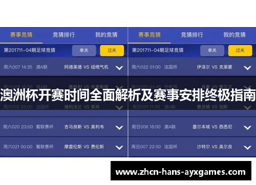 澳洲杯开赛时间全面解析及赛事安排终极指南 澳洲杯开赛时间全面解析及赛事安排终极指南