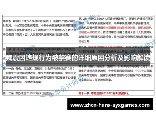 魏震因违规行为被禁赛的详细原因分析及影响解读